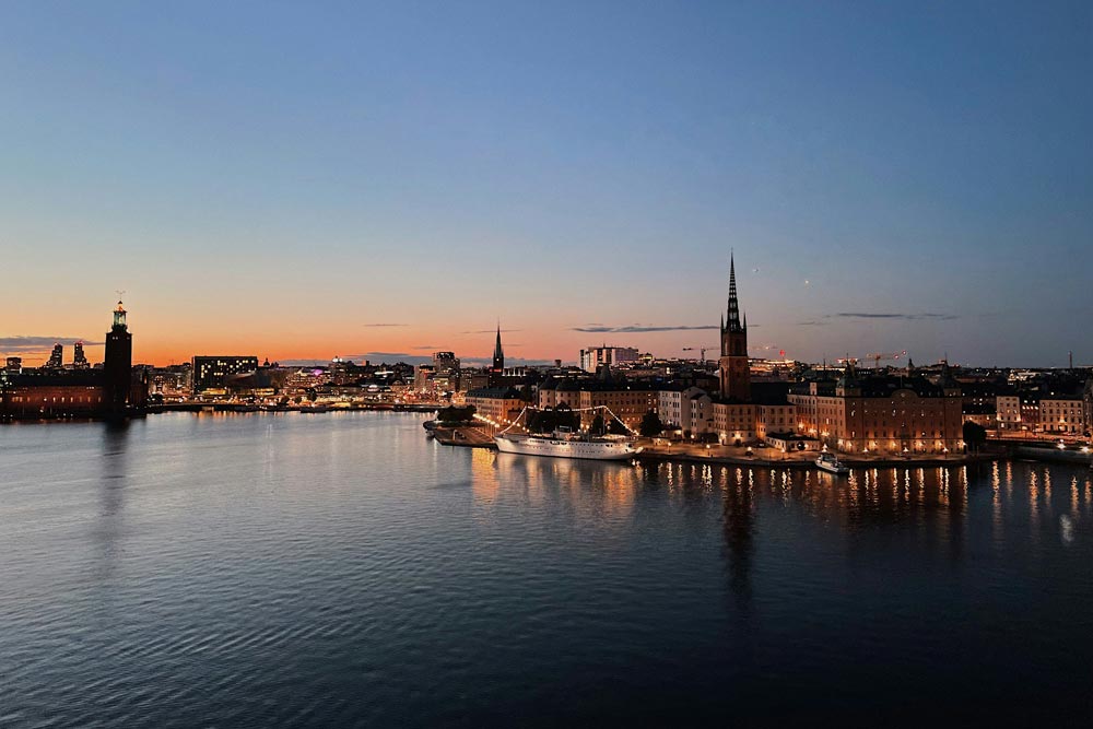 Stockholm Sweden by night